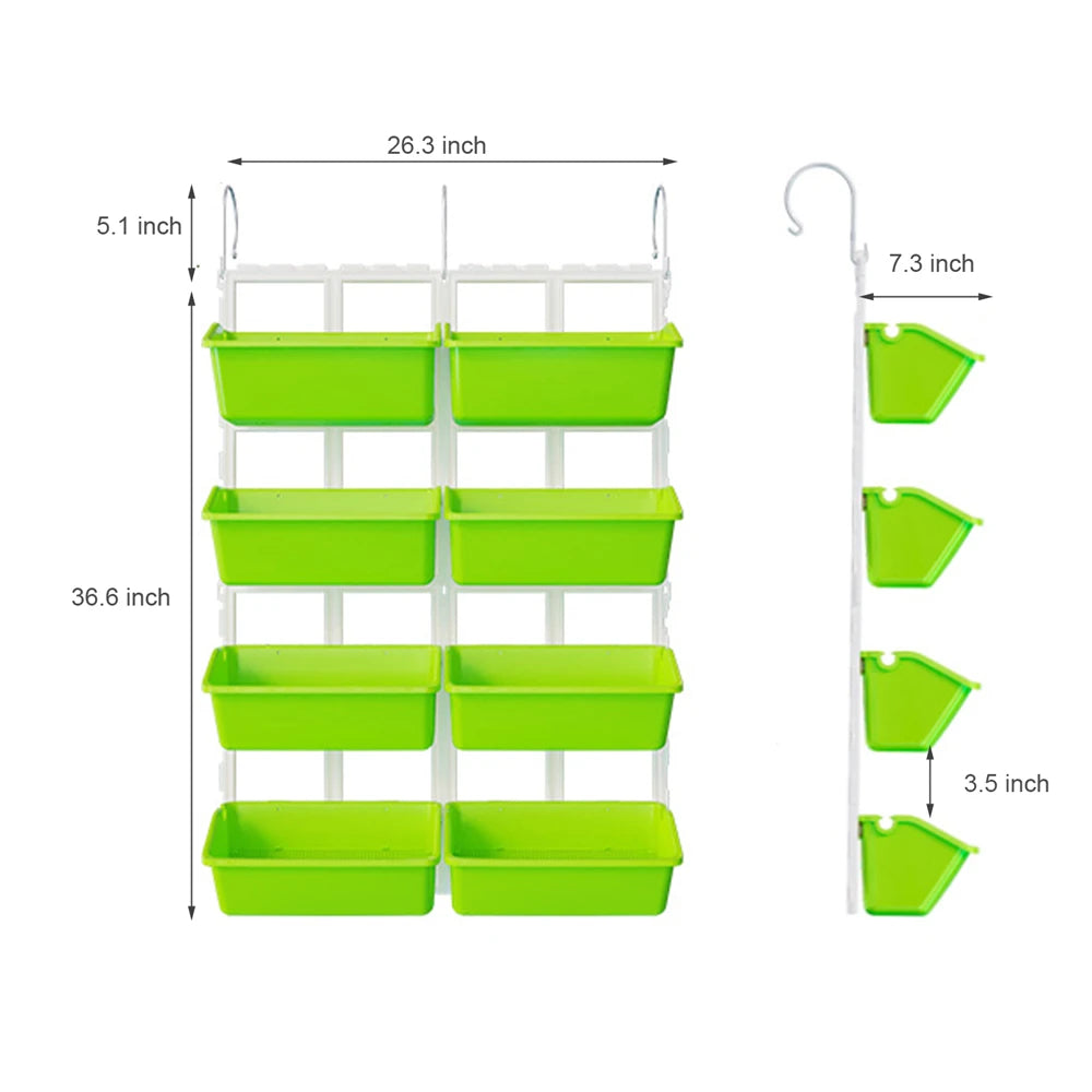 4-Tier Wall Mounted Garden Planter Vertical Flower Bed Organizer