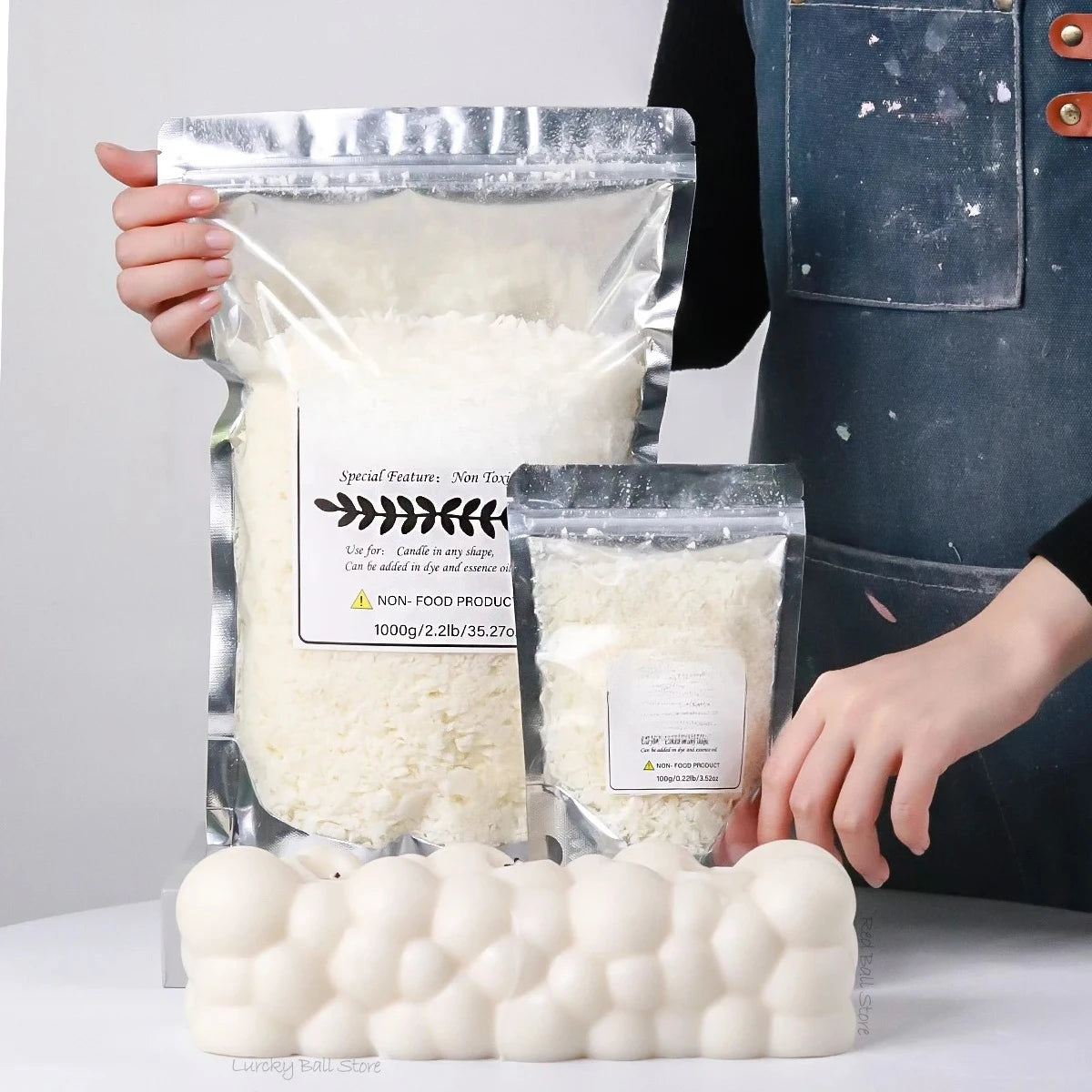 Pure Soy Wax And Paraffin For DIY Candles And Aromatherapy