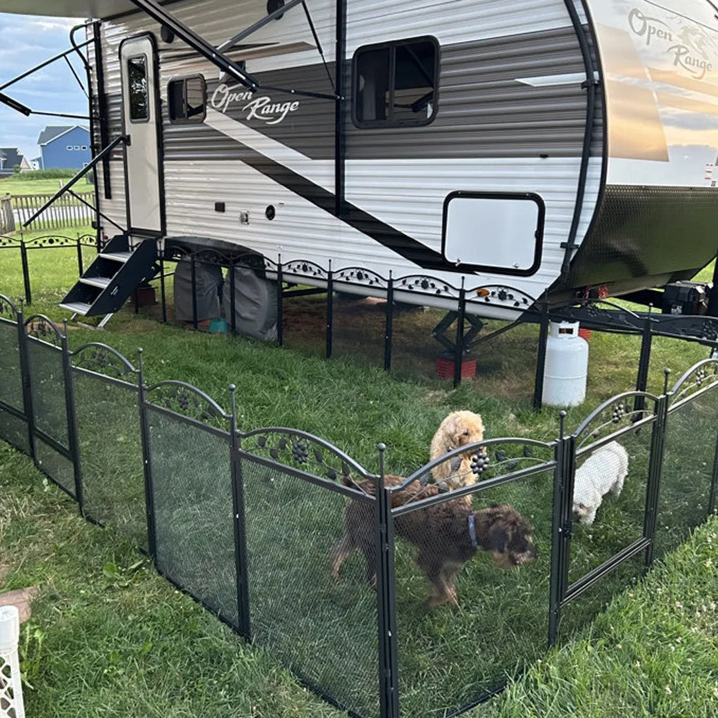 BORWART Heavy Duty Dog Playpen Enclosure For Pets Indoors Outdoors