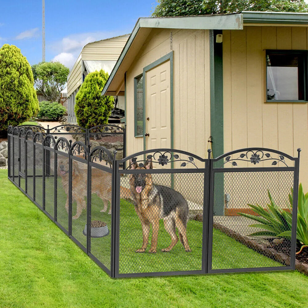 BORWART Heavy Duty Dog Playpen Enclosure For Pets Indoors Outdoors