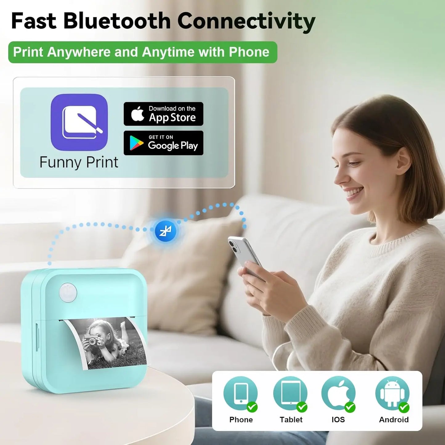Label Maker Tape Printer For Home Office Organization Bluetooth Portable