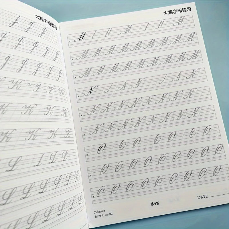 Adult English Handwriting Practice Book With Elegant Calligraphy Tracing