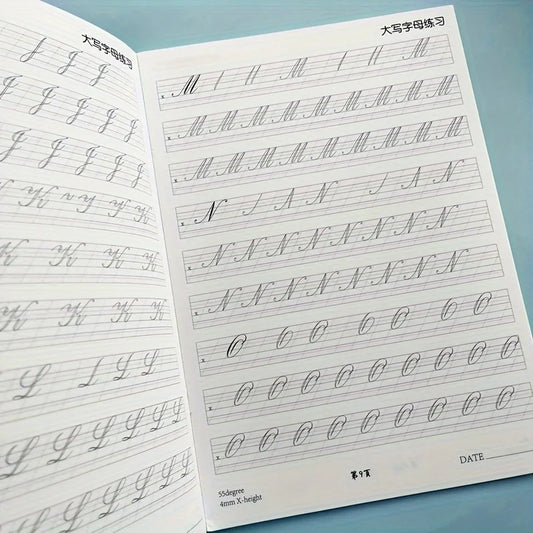 Adult English Handwriting Practice Book With Elegant Calligraphy Tracing