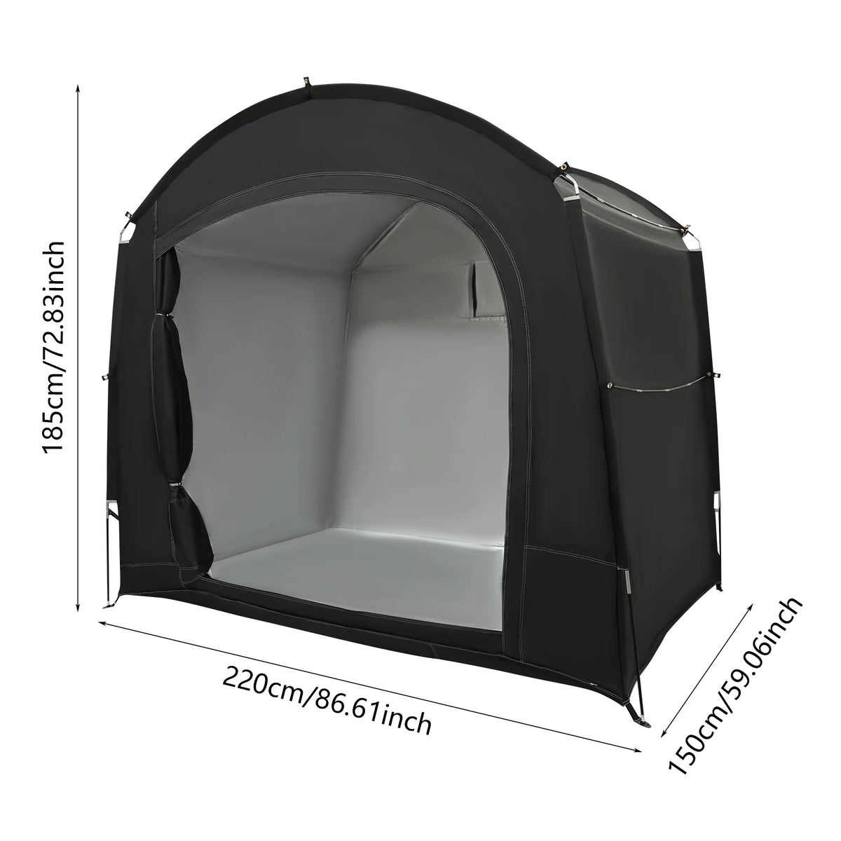 Bike Storage Shed Portable Waterproof Shelter For 3/4 Bikes