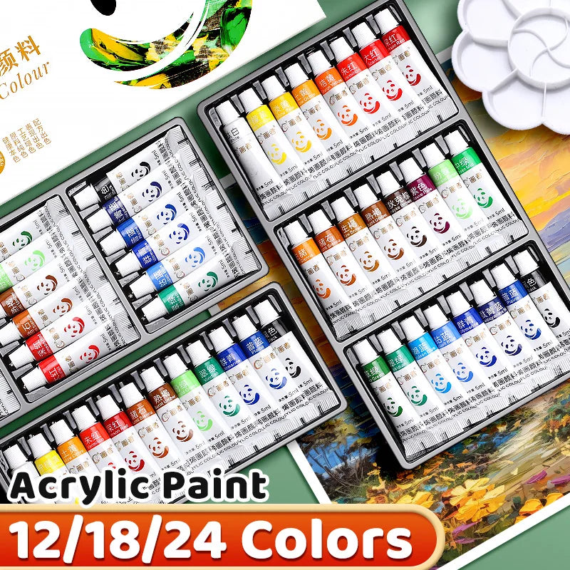 Waterproof Acrylic Paint Set for DIY Crafts and Art Projects
