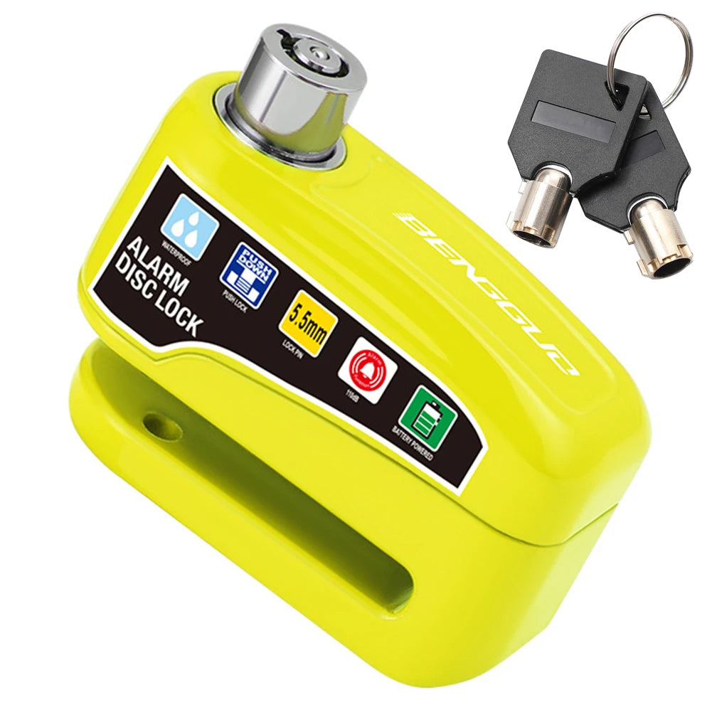 APWIKOGER Motorcycle Alarm Disc Lock With Keys Anti Theft