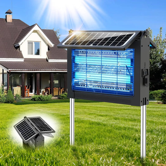 Solar Bug Zapper Outdoor 4500V Mosquito Trap With Solar Panels