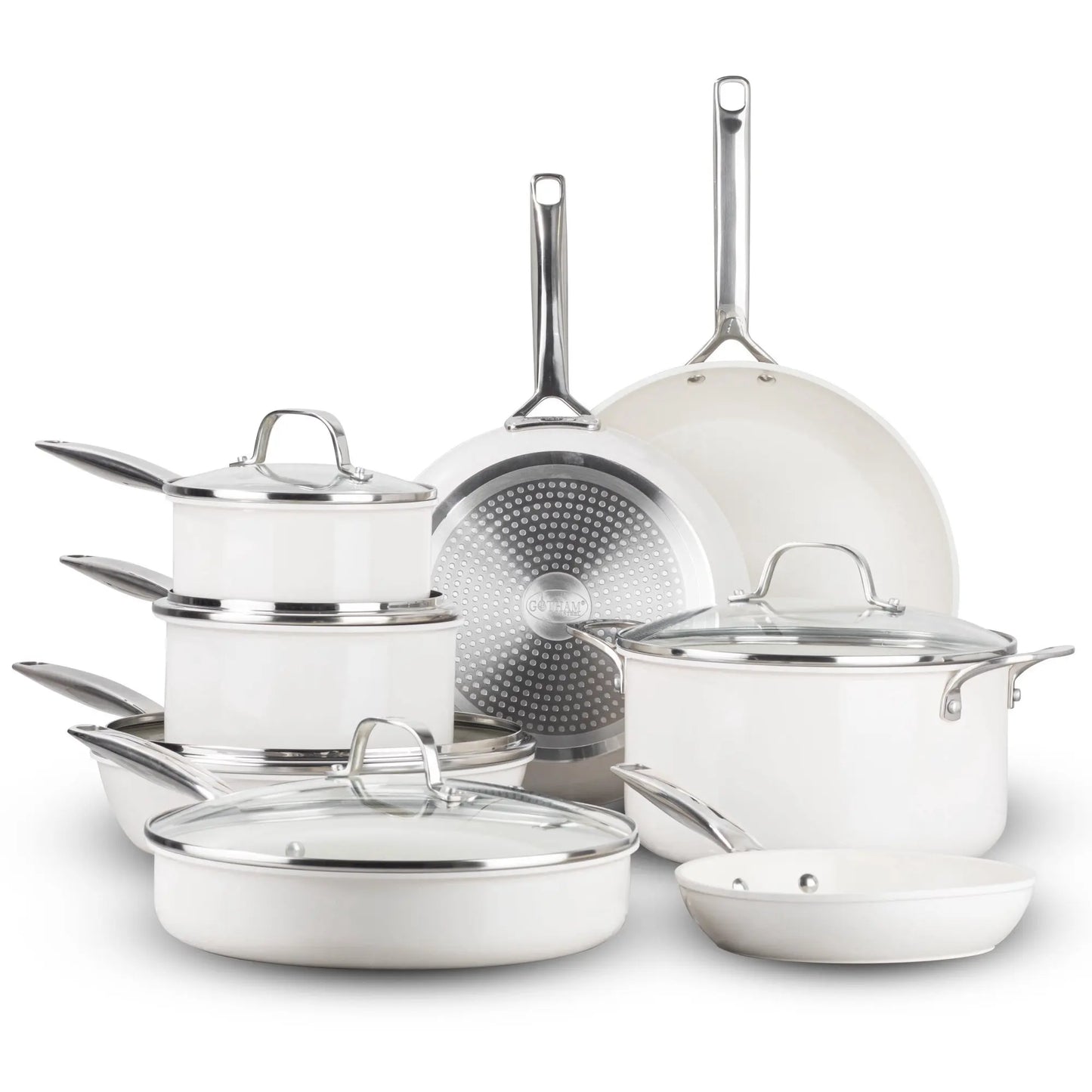 BARUIQE Ceramic Nonstick Pots And Pans Set Induction Ready