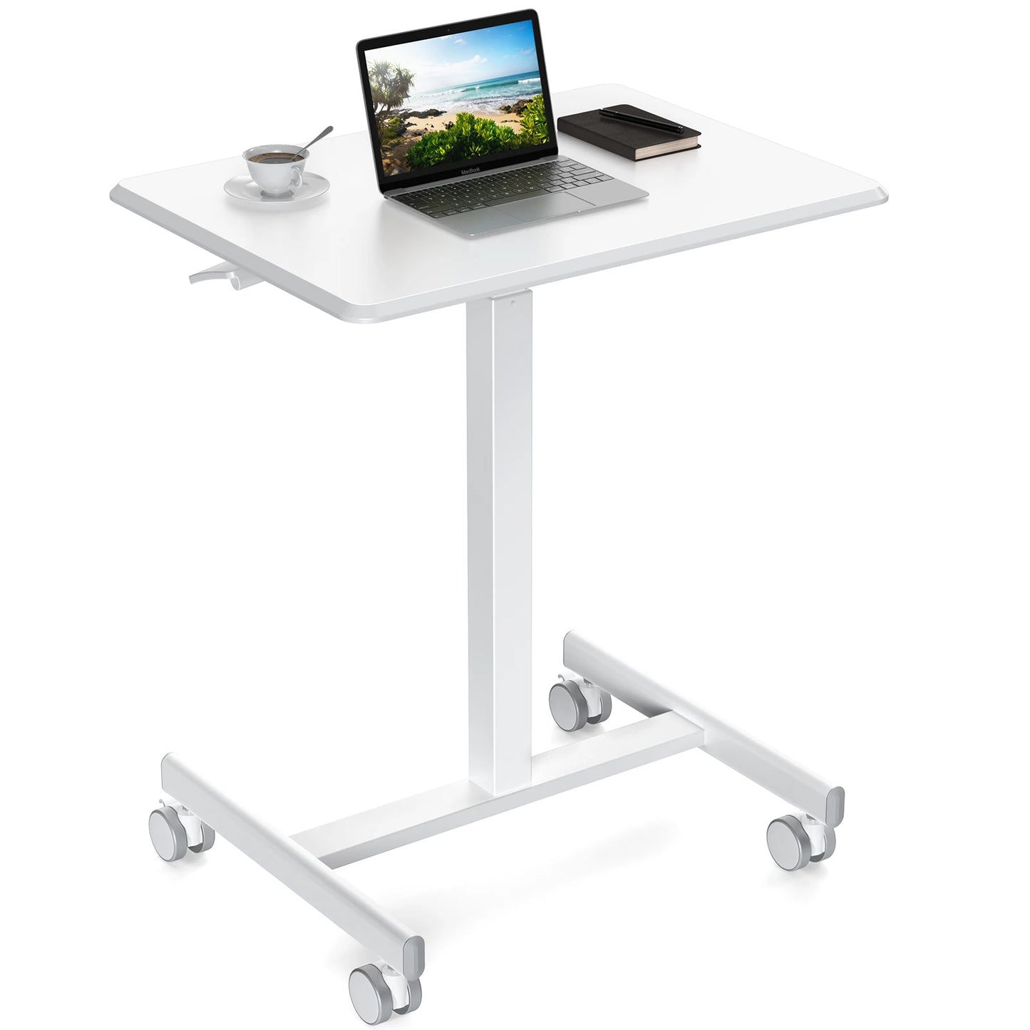 JHK Mobile Standing Desk Height Adjustable Lockable Wheels