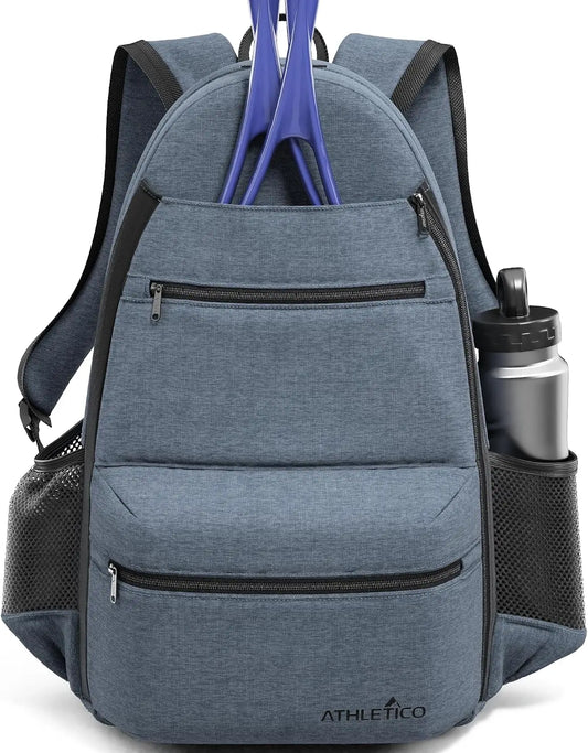 Tennis Racket Bag for Two Rackets, Padded Backpack With Shoe Compartment