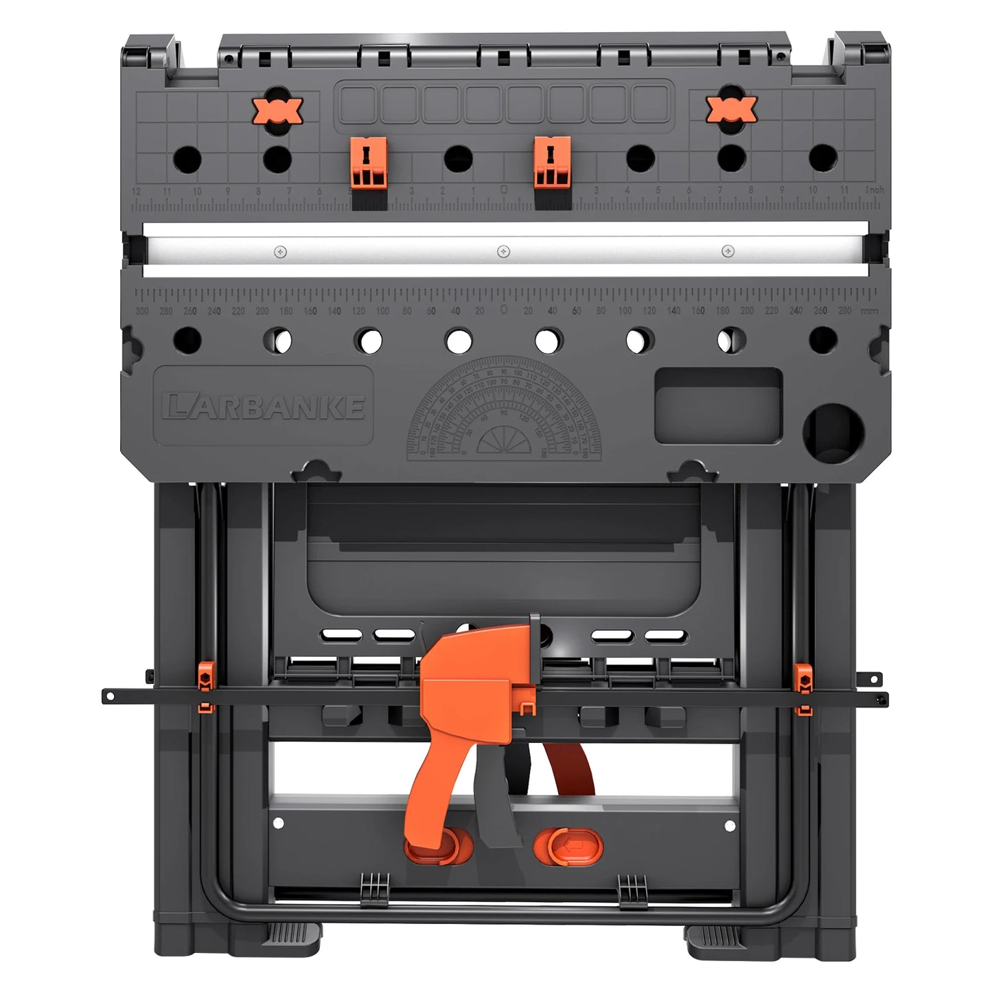 2-In-1 Folding Workbench and Sawhorse, Portable Height Adjustable Table