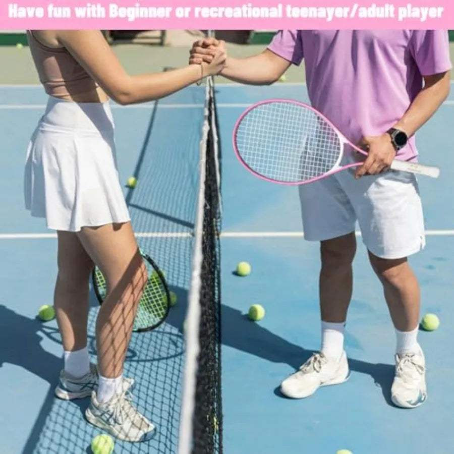 Adult Two-Player Tennis Racket Set With Four Balls For Beginners