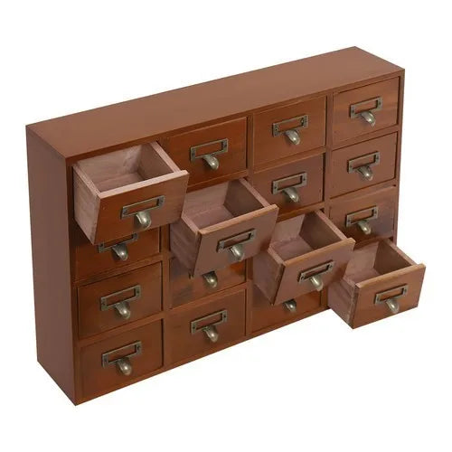 Bymaocar 64 Drawer Pine Wood Tabletop Organizer Cabinet
