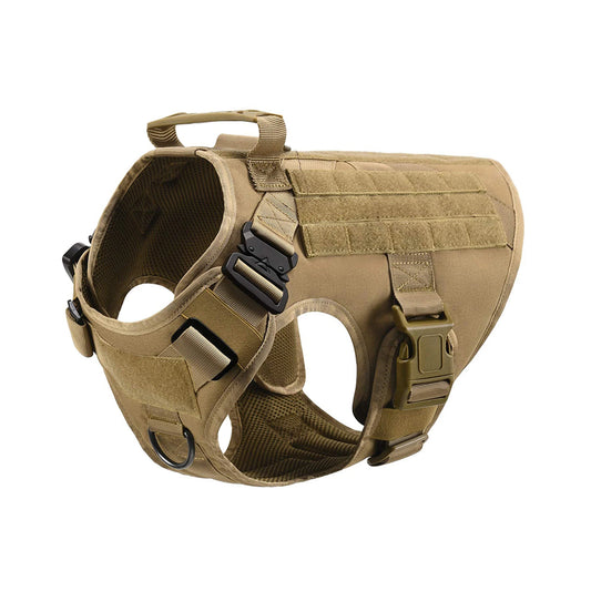 Tactical Dog Harness With Molle Pouches For Large Dogs
