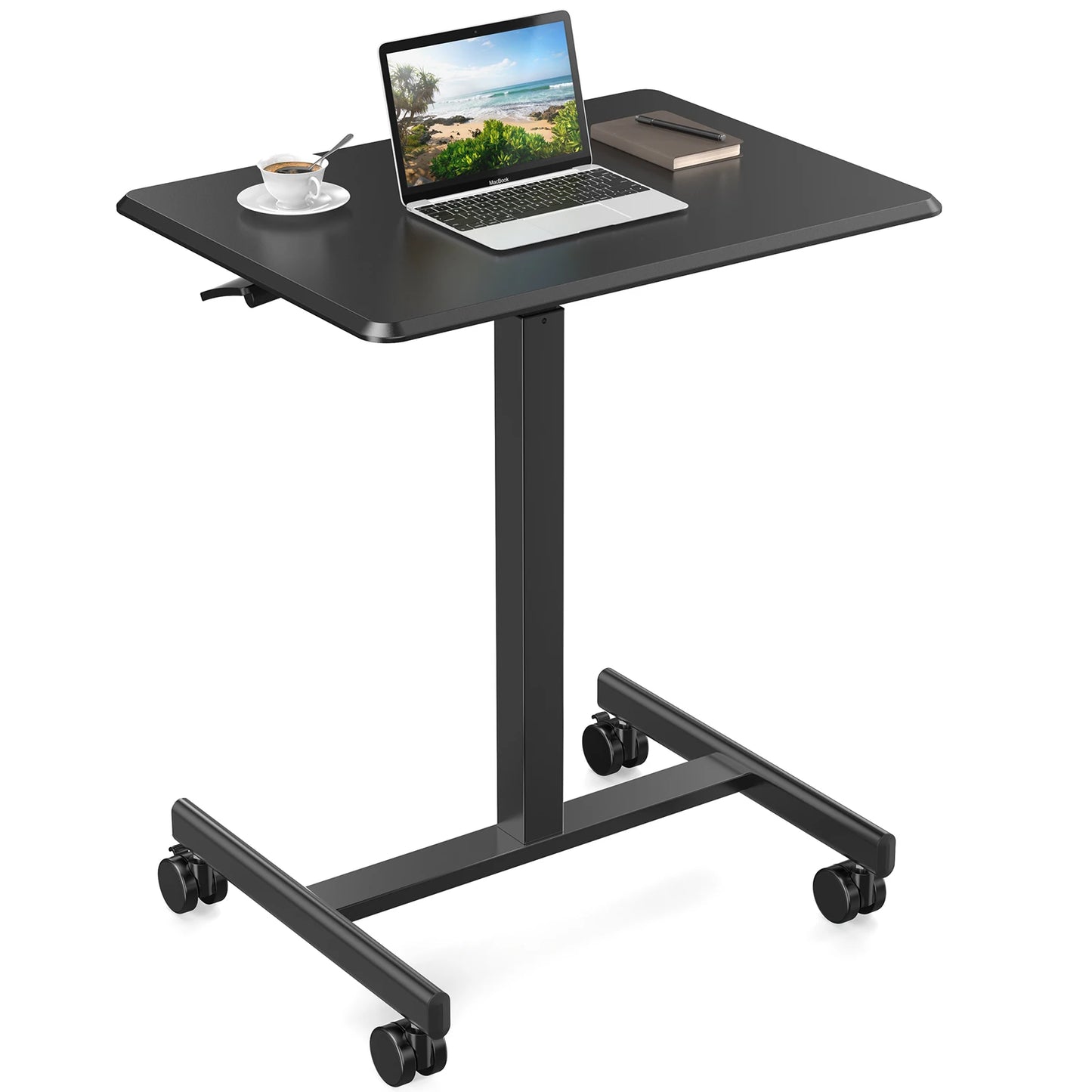 JHK Mobile Standing Desk Height Adjustable Lockable Wheels