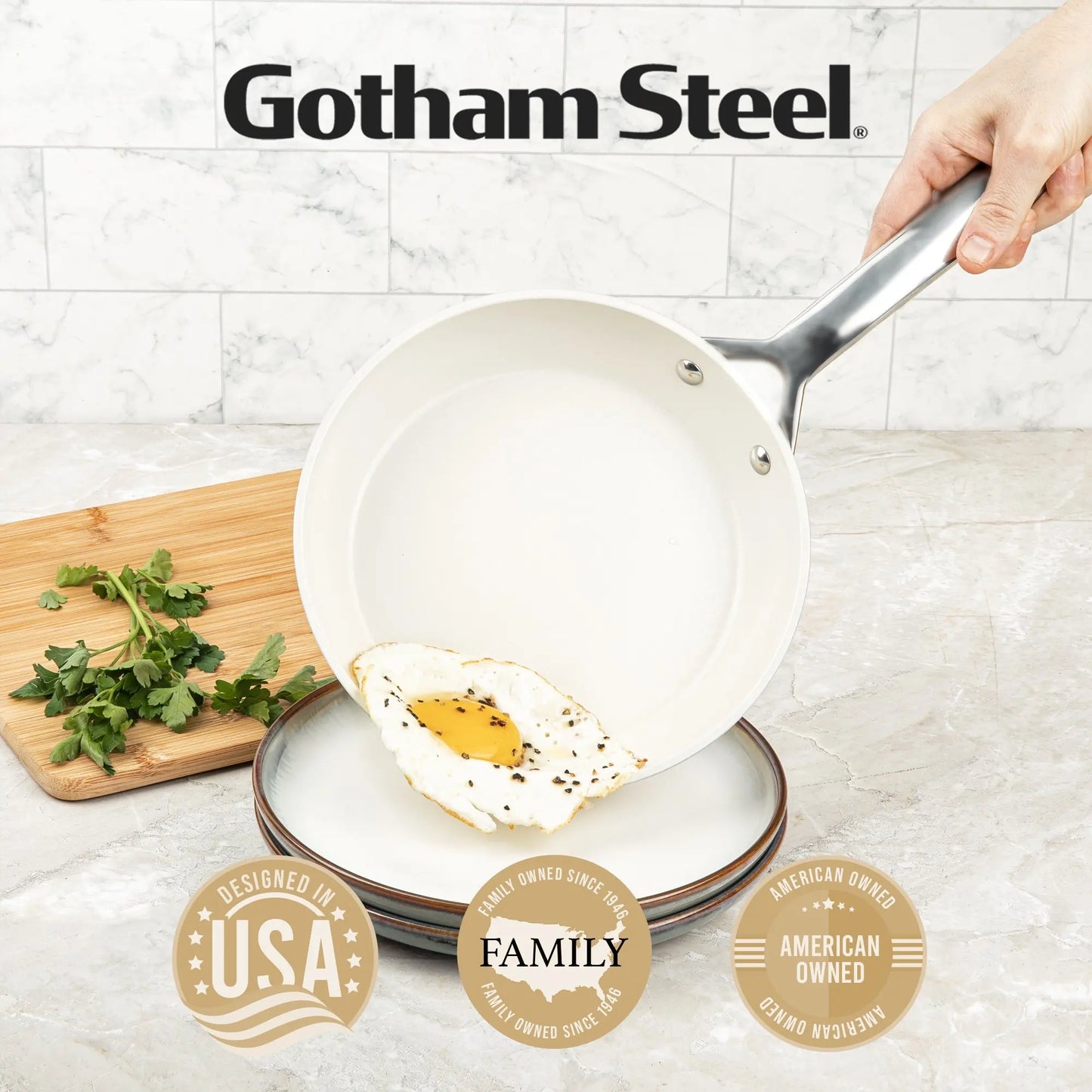 BARUIQE Ceramic Nonstick Pots And Pans Set Induction Ready