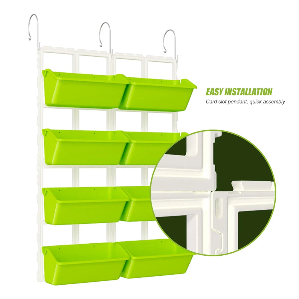 4-Tier Wall Mounted Garden Planter Vertical Flower Bed Organizer