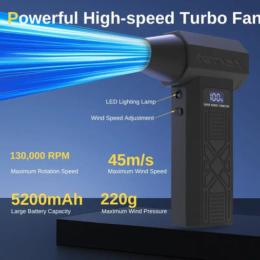 TRNOJTHK Turbine Blower Portable Cordless Hair Dryer