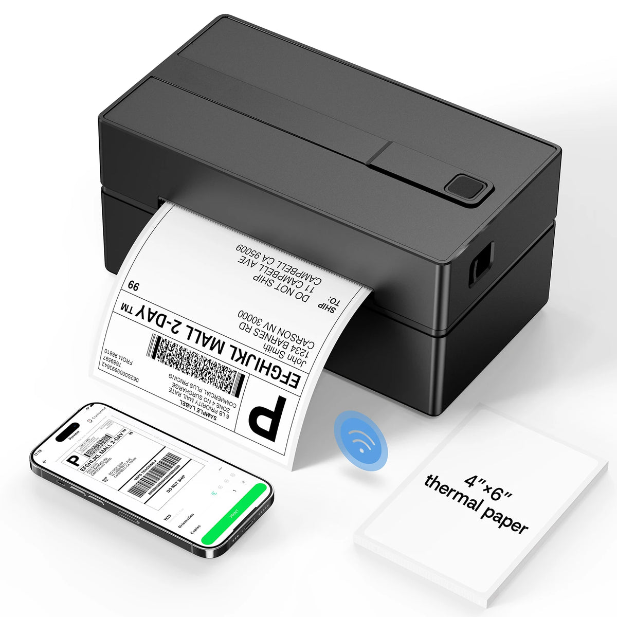 Thermal Label Printer For Shipping Labels Android iPhone Windows