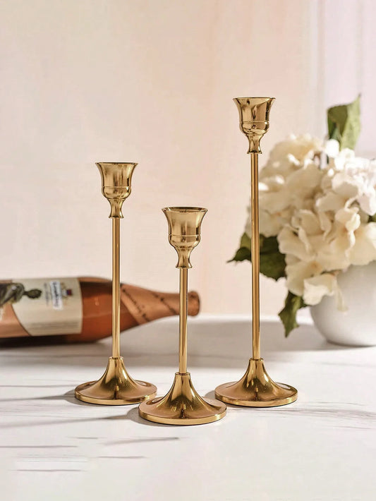 Metal Candle Holders Vintage Candlesticks European Style Home Decor