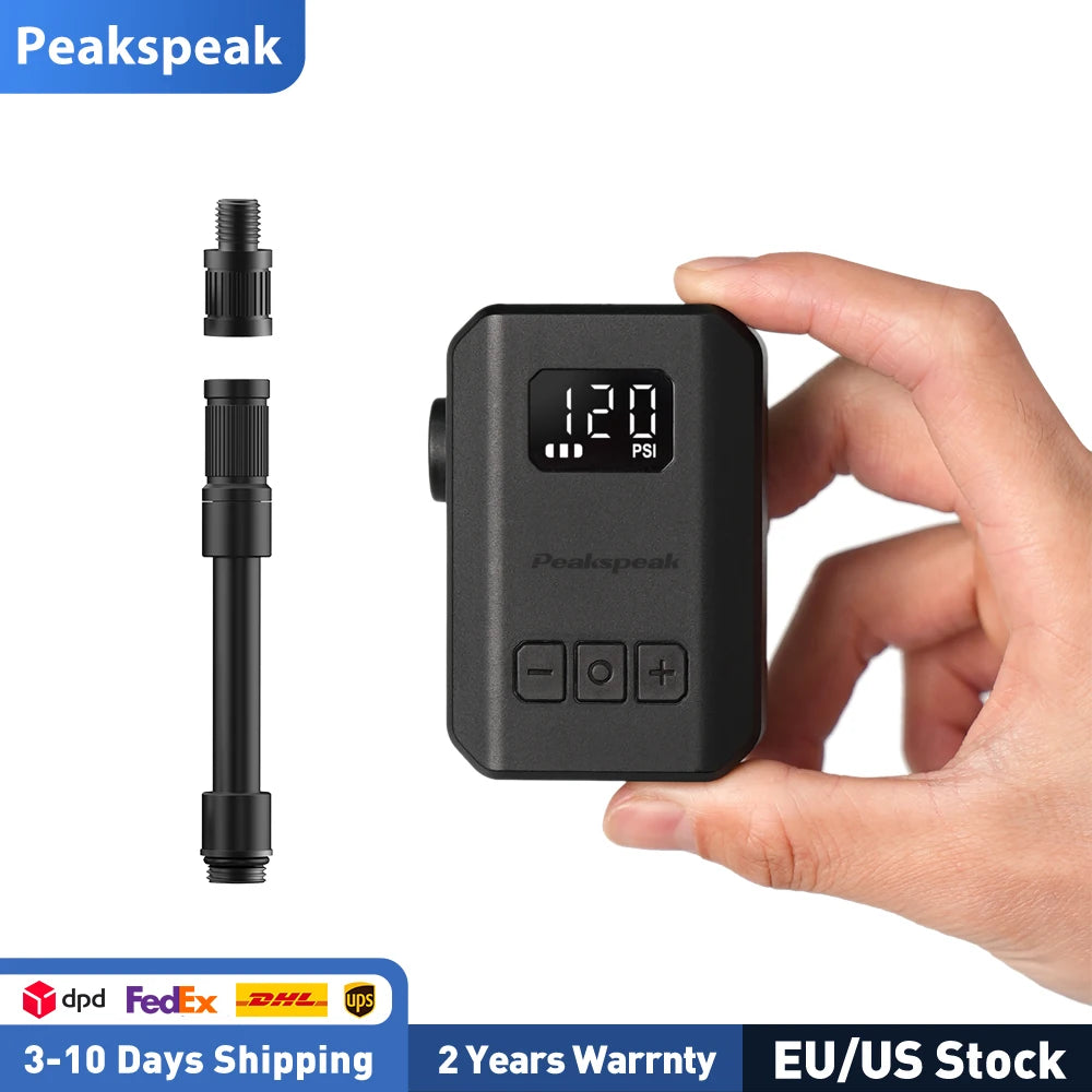 Peakspeak AS260PRO Electric Mini Bike Pump Cordless 120 PSI