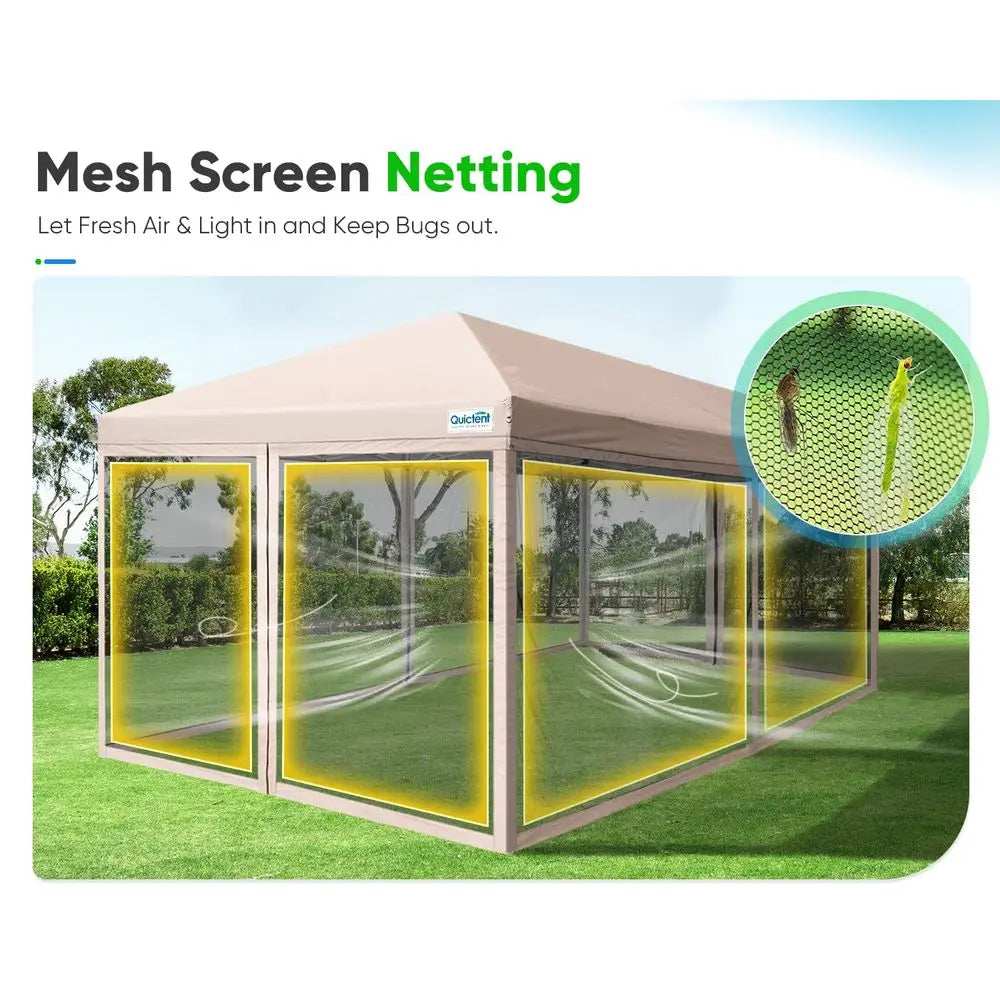 Pop Up Screened Canopy Tent With Mosquito Netting For Outdoors
