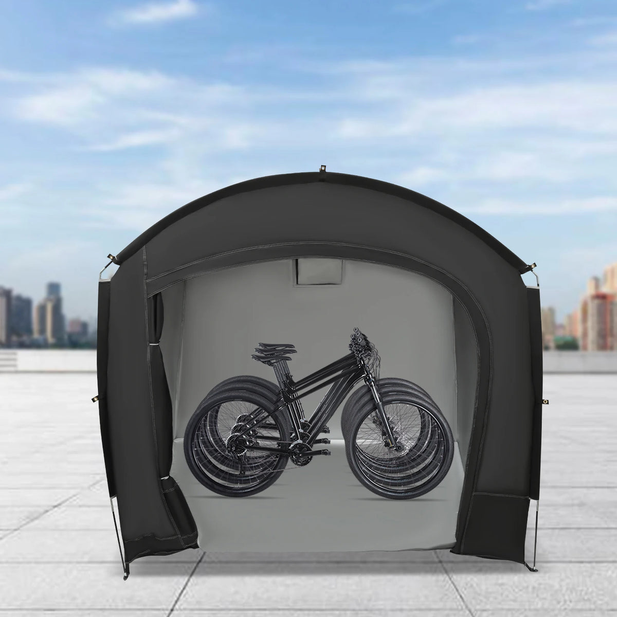 Bike Storage Shed Portable Waterproof Shelter For 3/4 Bikes