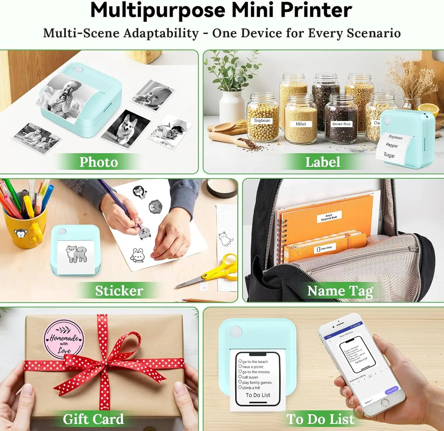 Label Maker Tape Printer For Home Office Organization Bluetooth Portable