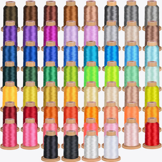 RICHWORD Embroidery Threads Kit 60 Pcs Polyester Spools