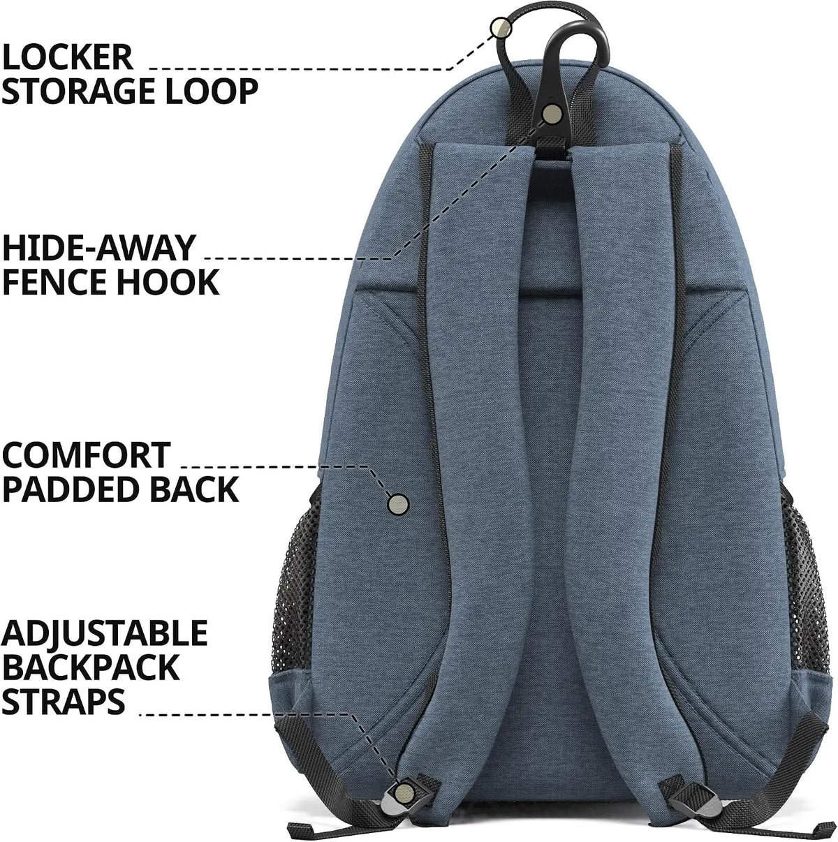 Tennis Racket Bag for Two Rackets, Padded Backpack With Shoe Compartment